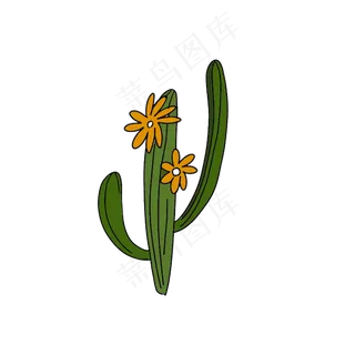 春游仙人掌花朵