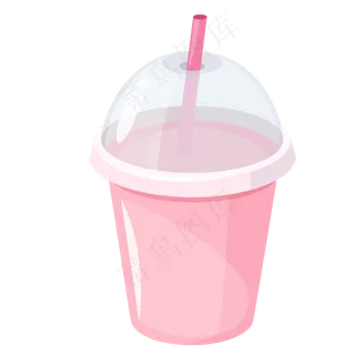夏日清凉解暑奶茶,免抠元素