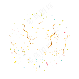 漂浮彩带矢量图,免抠元素