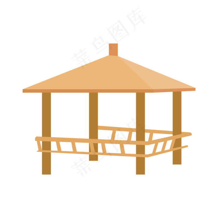 黄色亭子建筑