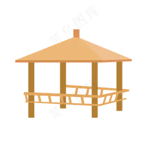 黄色亭子建筑