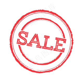 红色SALE印章效果