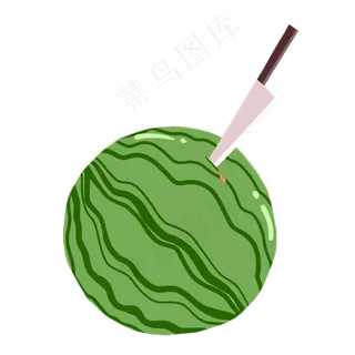 准备切开的大西瓜水果