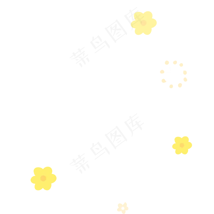漂浮的黄色花朵下载(2000X2000(DPI:300))psd模版下载
