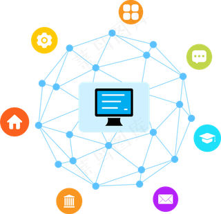 互联网科技云计算,免抠元素