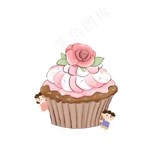 冰淇淋玫瑰小蛋糕