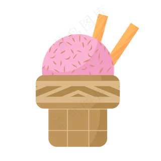 紫色水果冰激凌