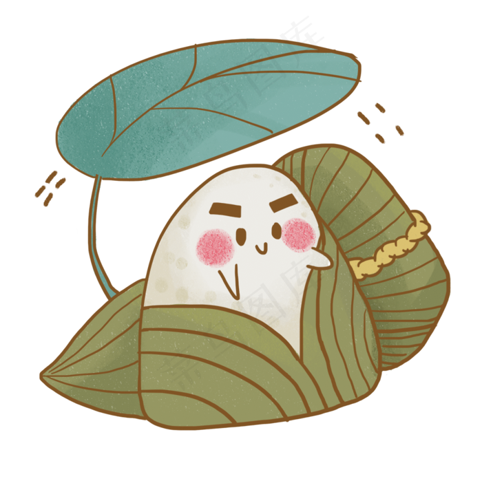端午节日系平面设计粽子动态手绘(1000X1000(DPI:300))psd模版下载