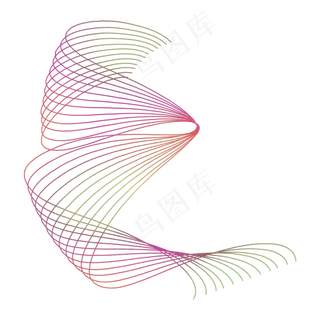 折叠波浪线,免抠元素