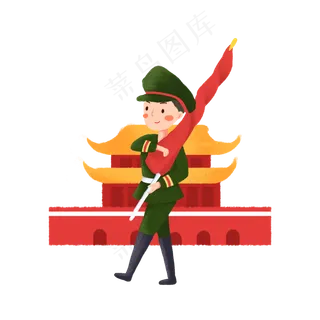 *升国旗的军人素材