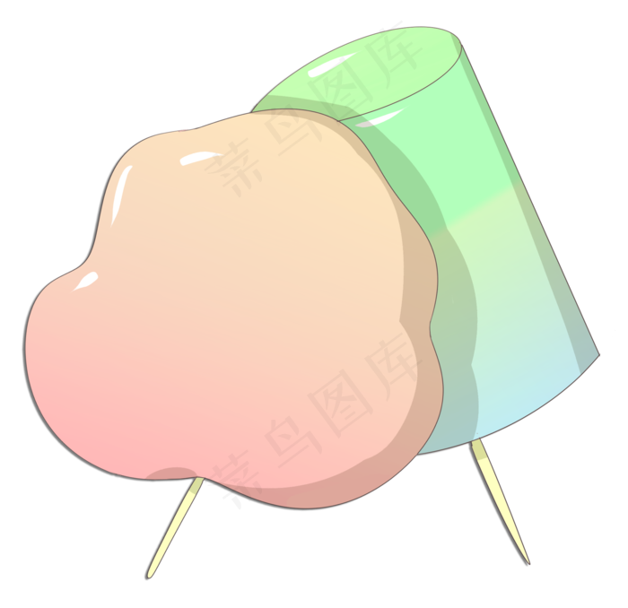 儿童节棉花糖插画