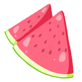 卡通手绘西瓜夏天