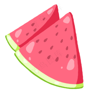 卡通手绘西瓜夏天