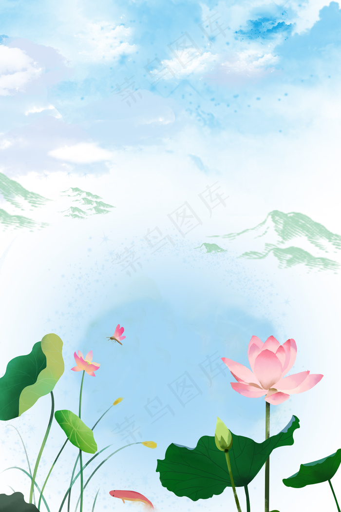 清新风大暑小暑二十四节气(3545*5315px 	      )psd模版下载