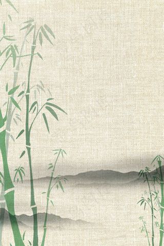 中国风古韵竹子平面广告