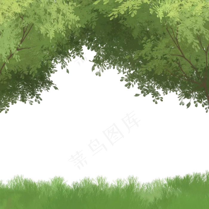 长满绿叶的树(2000X2000(DPI:300))psd模版下载