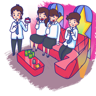 尾牙公司年终活动聚会,免抠元素