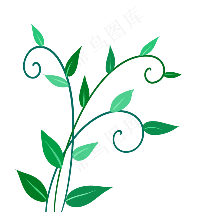 蔓藤绿色植物叶子嫩(2000X2000(DPI:299))psd模版下载