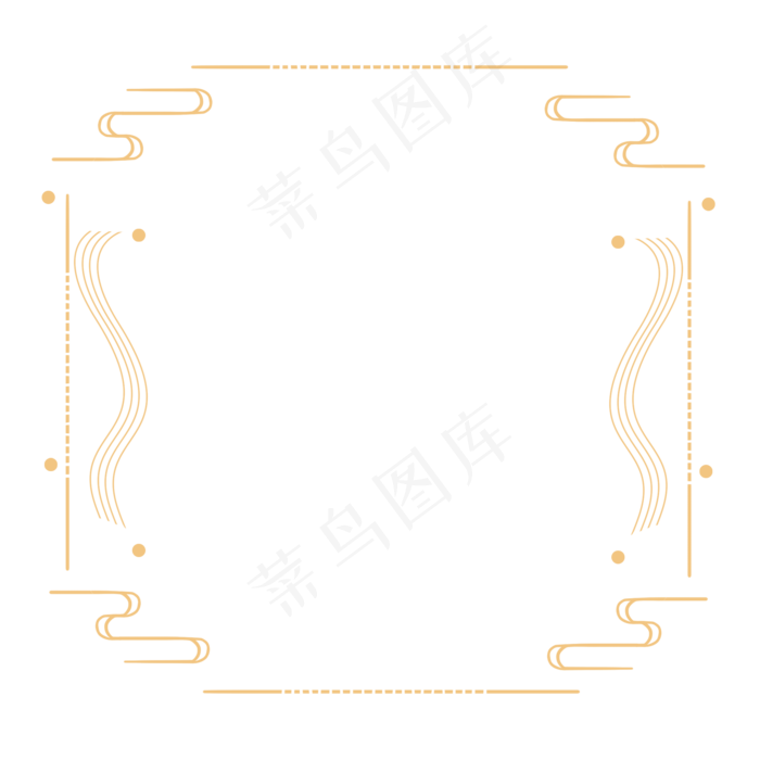 重阳节线条边框,免抠元素