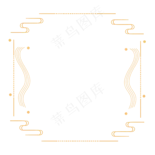 重阳节线条边框,免抠元素