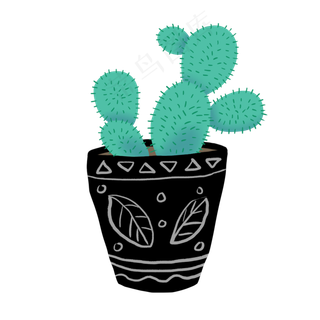 手绘仙人掌免扣素材,免抠元素
