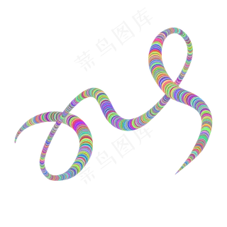 卡通彩虹线条免抠