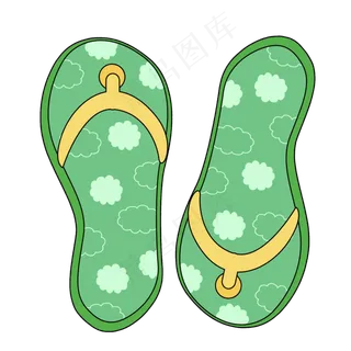 夏季卡通拖鞋png素材