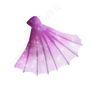 梦幻动物紫色星空贝壳,免抠元素