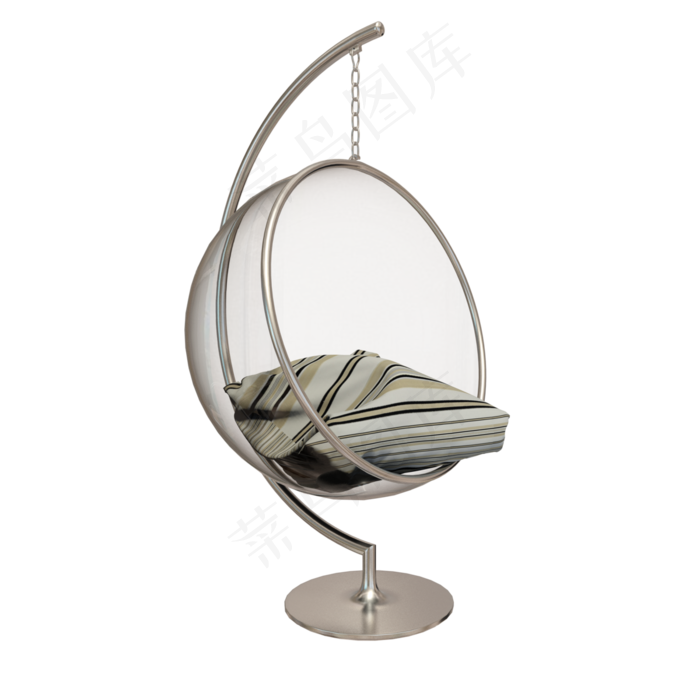 现代家居家具钢化玻璃吊椅,免抠元素