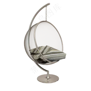 现代家居家具钢化玻璃吊椅,免抠元素