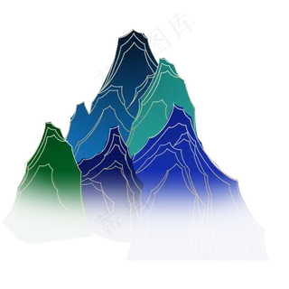 古风工笔画山峰