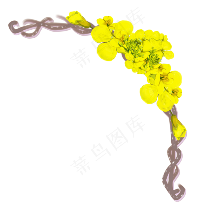 编织花朵花环黄花(2000X2000(DPI:299))psd模版下载