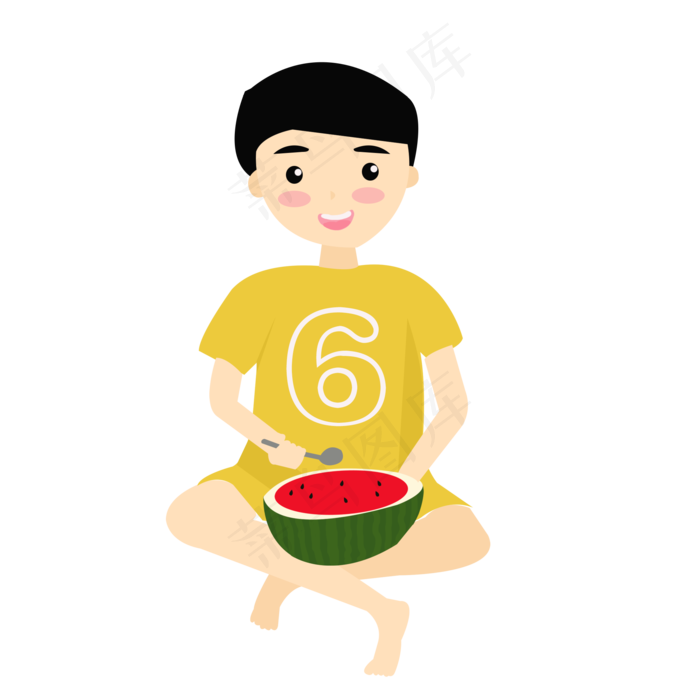 清新大暑小暑节气设计元素