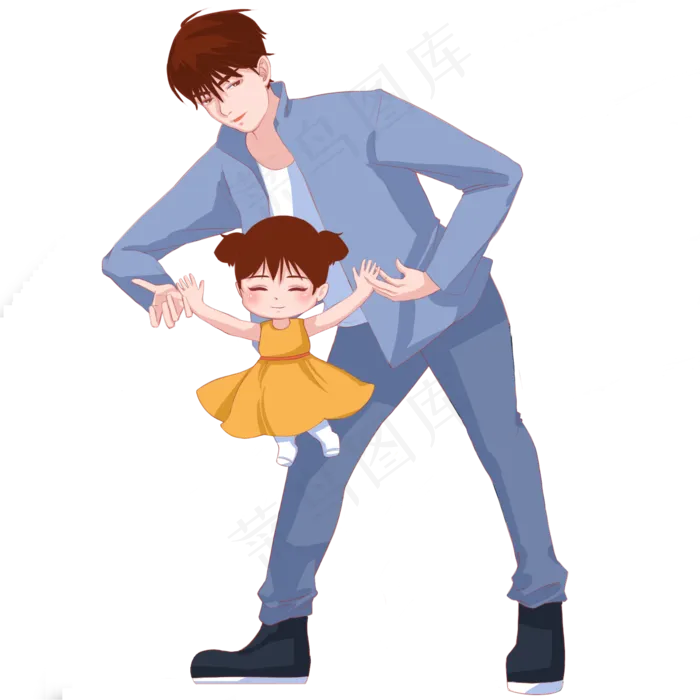 配小女孩跳舞(2000X2000(DPI:300))psd模版下载