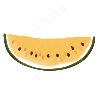 黄色西瓜仁图案插图