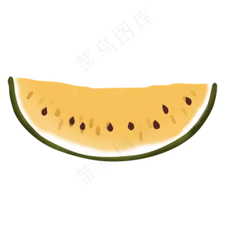 黄色西瓜仁图案插图