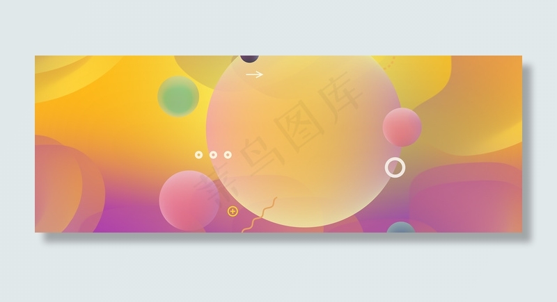 愚人节小丑礼物盒渐变黄色banner