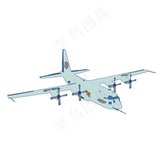 简约扁平卡通建军节空军侦查机飞