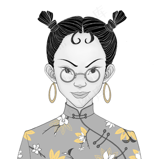 潮酷中国风时尚大叔国潮