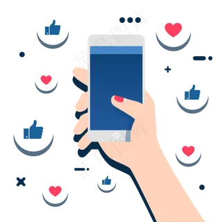 卡通移动手机APP,免抠元素