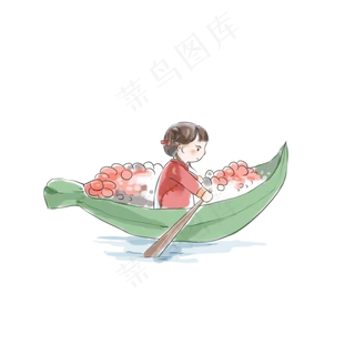 端午节创意粽子叶船