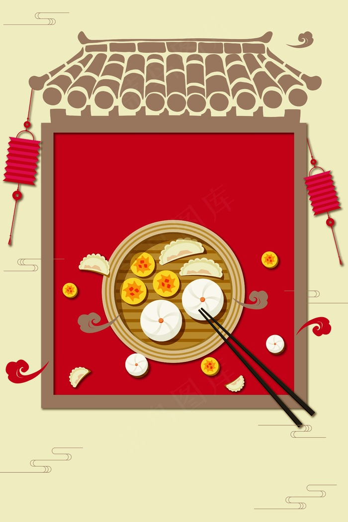 美食火锅简约背景