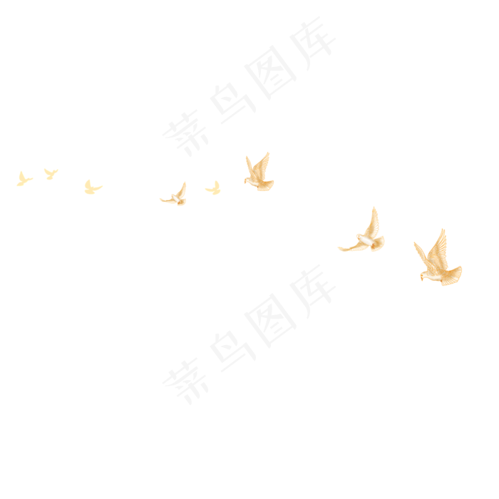起飞飞舞的小鸟,免抠元素(2000*2000px 300 dpi )