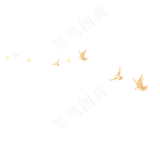起飞飞舞的小鸟,免抠元素