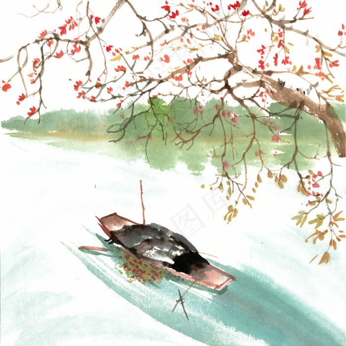 停泊的船(4724X4724(DPI:300))psd模版下载