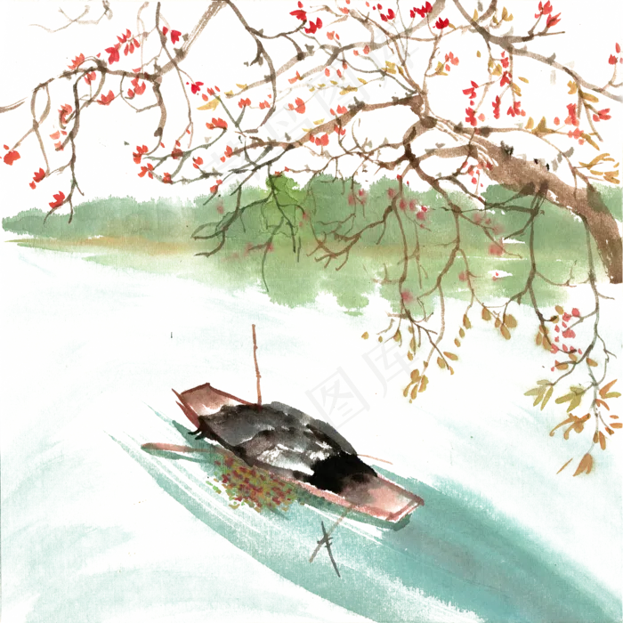 停泊的船(4724X4724(DPI:300))psd模版下载