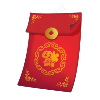 新年春节卡通红包,免抠元素