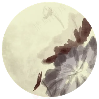 中国风古典风格古风水墨花鸟矢量,免抠元素