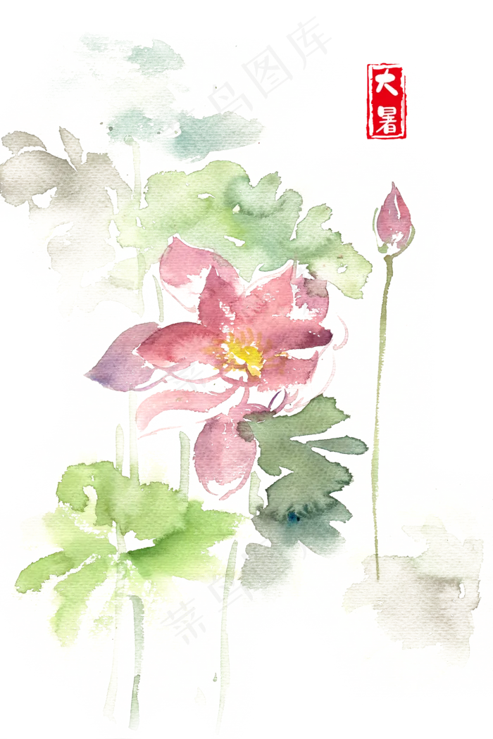 大暑映日荷花(4724X7087(DPI:300))psd模版下载