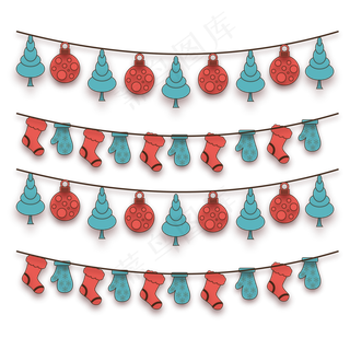 圣诞节节日挂饰装饰,免抠元素